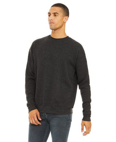 Bella Canvas 3945 Poly Cotton Fleece Fabric - Dark Grey Heather, Crewneck Sweatshirt, 52 Percent Cotton 48 Percent Polyester (1 Unit)