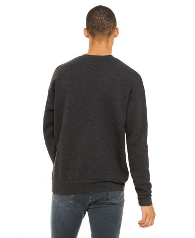 Bella Canvas 3945 Poly Cotton Fleece Fabric - Dark Grey Heather, Crewneck Sweatshirt, 52 Percent Cotton 48 Percent Polyester (1 Unit)