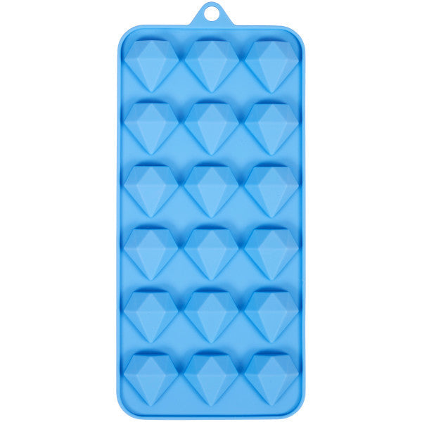 Wilton Diamond Silicone Candy Mold – Blue 18-Cavity