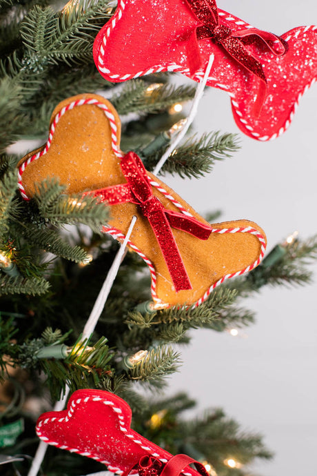 Dog Biscuit Christmas Spray 27 Inch Festive Holiday Tree Decor
