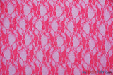Giselle Floral Lace Polyester Spandex Fabric - Sheer Vintage Stretch Lace, 58/60" Width, Multiple Colors (1 Yard)