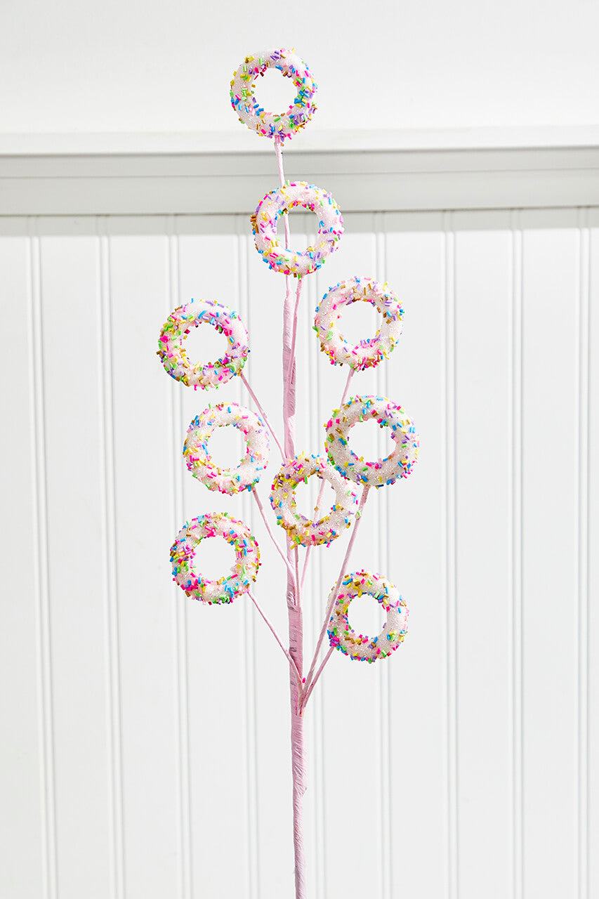 24” Pink Sprinkle Donut Spray