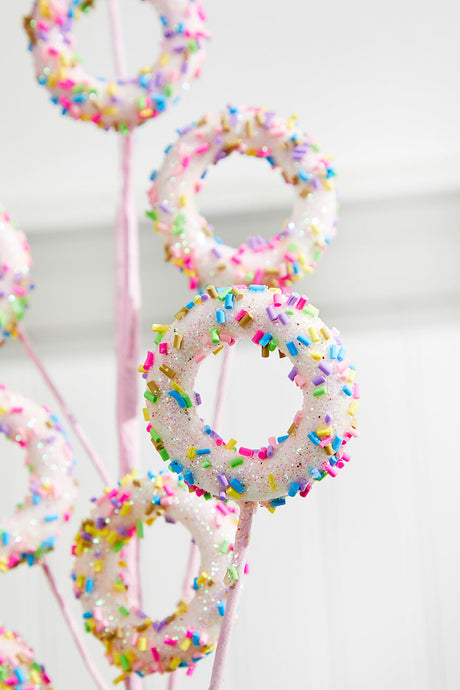 24” Pink Sprinkle Donut Spray