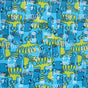 Microfiber Boardshort Fabric Doodle Octopus