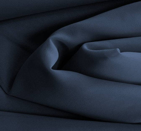 Double Georgette Polyester Fabric - Navy, Semi-Sheer, 44/45" Width (1 Yard)