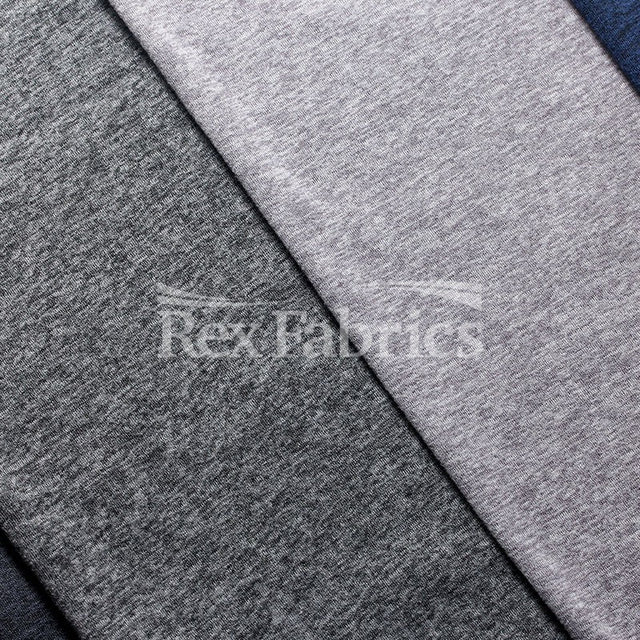 Double Moss Heather Polyester Spandex Fabric - Heather Solid, 58/60" Width, 280 GSM (1 Yard)