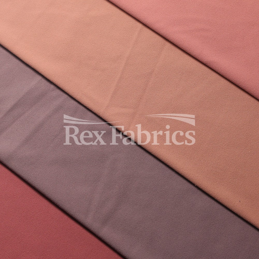 Double Peach Interlock Nylon Spandex Fabric - Multiple Colors, Solid, 58/60" Width, 230 GSM (1 Yard)
