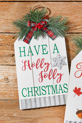 13.7” Double-Sided Christmas/Fall Wall Decor
