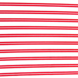 Swim Knit Nylon Spandex Double Red and White Stripe By The Yard