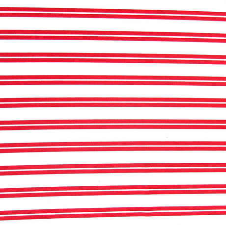 Swim Knit Nylon Spandex Double Red and White Stripe By The Yard