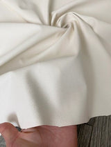 Off White Stretch Faux Leather