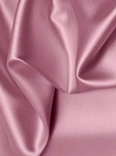 Stretch Silk Satin Deep Blush