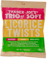 Trader Joes Soft Licorice Twists/Raspberry Mango Apple/ 8 Oz