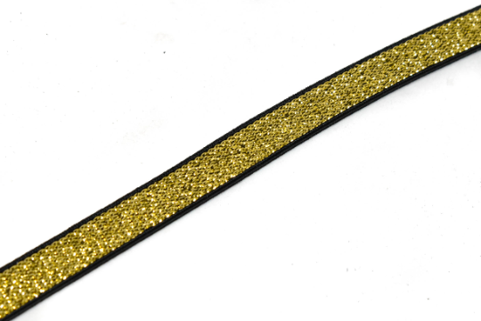 Metallic Elastic Trim 3/8" Gold Silver