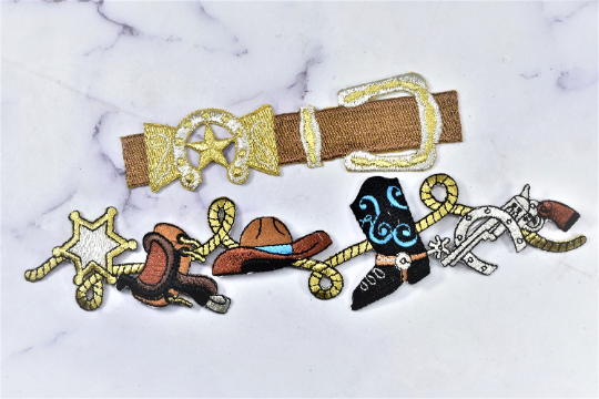 Embroidered Cowboy Applique Iron-On Star