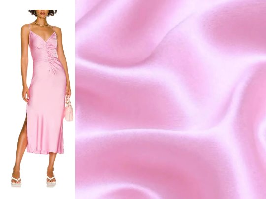 Baby Pink Stretch Satin
