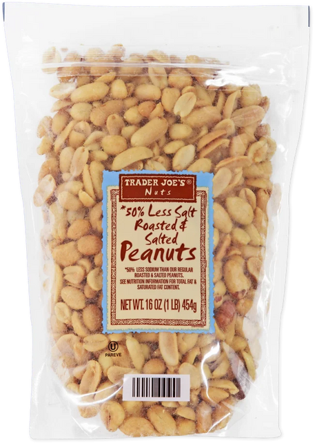 50% Less Salt Roasted & Salted Peanuts / 1 lb