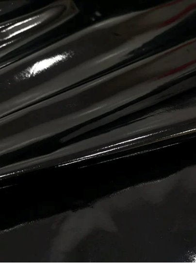 Black Glossy Stretch Patent Leather Latex
