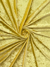 Stretch Crushed Velvet Yellow