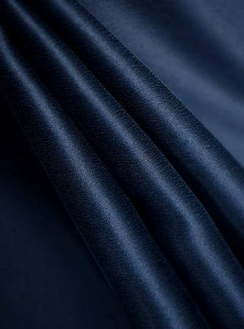 Navy Stretch Silk Satin