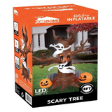 8 FT Halloween Inflatable Scary Tree with Ghosts Pumpkins and Tombstone