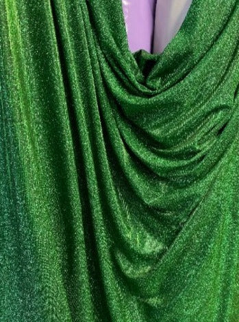 Emerald Green Stretch Metallic Lurex