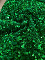 Stretch Sequin on Velvet Emerald Green