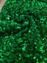 Stretch Sequin on Velvet Emerald Green