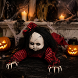 9" Touch Activated Animatronic Doll Halloween Lighted Decoration