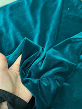 Teal Green Stretch Velvet