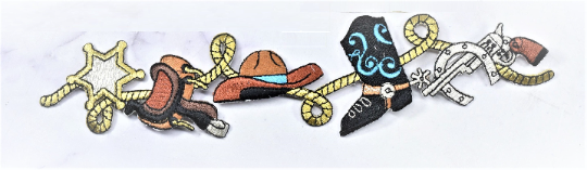 Embroidered Cowboy Applique Iron-On Star
