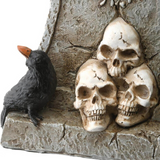 12 Inch Tombstone and Skeleton Reaper Halloween Decoration