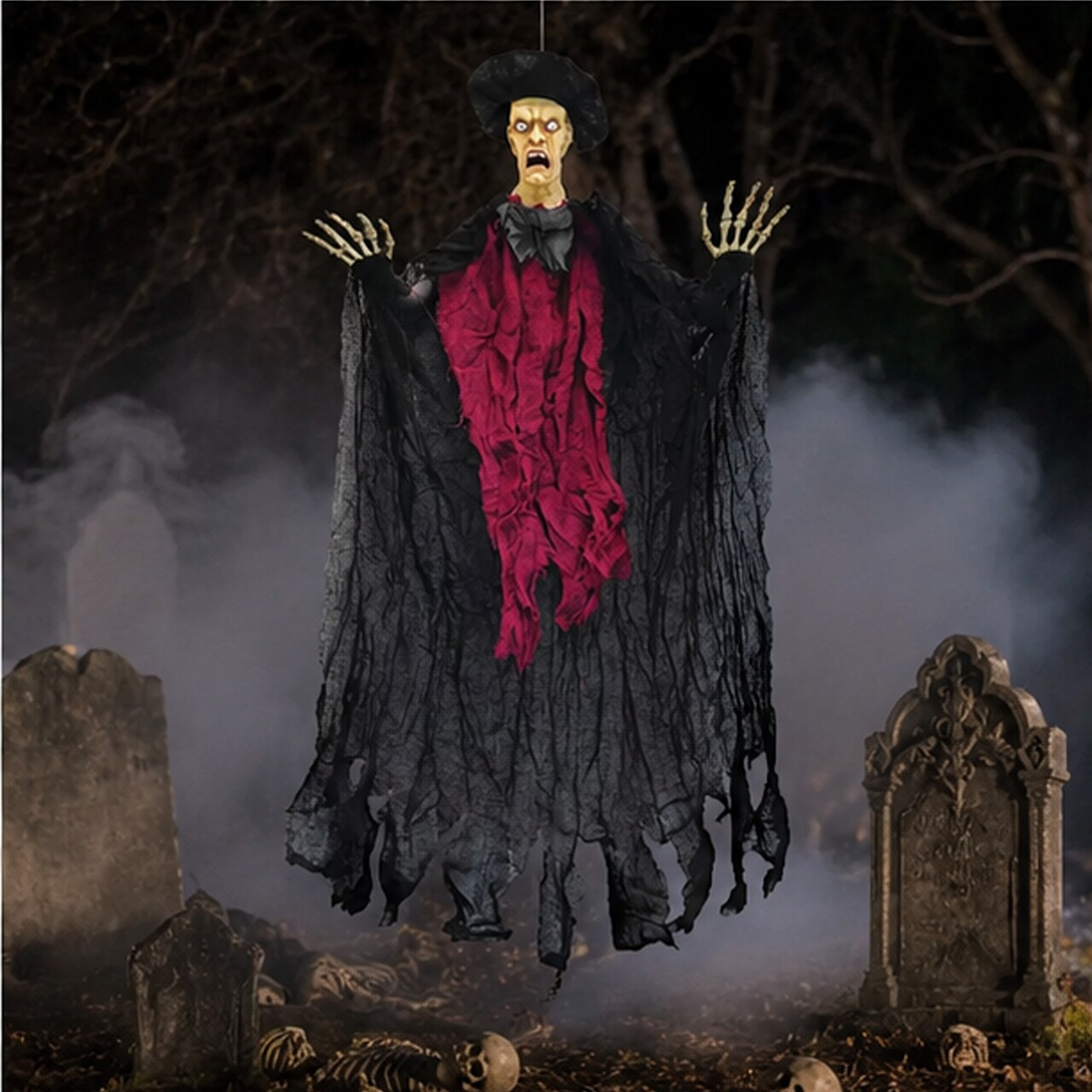 3 Ft Hanging Bowler Man Halloween Decoration