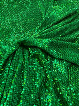 Stretch Sequin on Velvet Emerald Green
