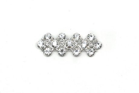 Crystal Rhinestone Brooch Pin 3in x 1in