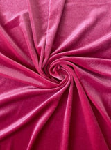 Stretch Velvet Hot Pink