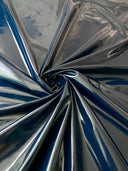 Navy Glossy Stretch Patent Leather Latex
