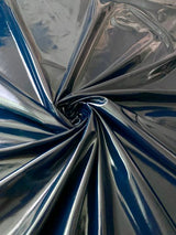 Navy Glossy Stretch Patent Leather Latex