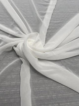 Sheer Polyester Chiffon Off White