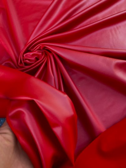 Red 4 Way Stretch Faux Leather