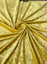 Stretch Crushed Velvet Yellow