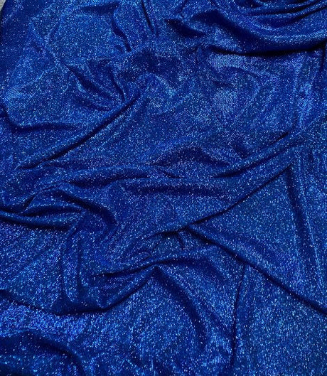 Royal Blue Stretch Lurex Jersey Knit