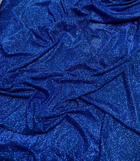 Royal Blue Stretch Lurex Jersey Knit