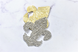 Rhinestone Applique Fleur De Los 3.5 x 4