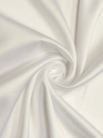 Off White Stretch Crepe Back Satin
