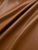 Stretch Faux Leather Cognac