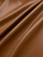 Stretch Faux Leather Cognac