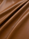 Stretch Faux Leather Cognac