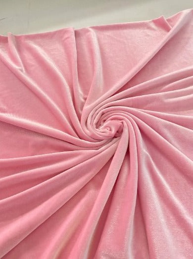 Stretch Velvet Princess Pink