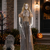 6 Ft Animated Zombie Bride Halloween Outdoor Yard Decoration